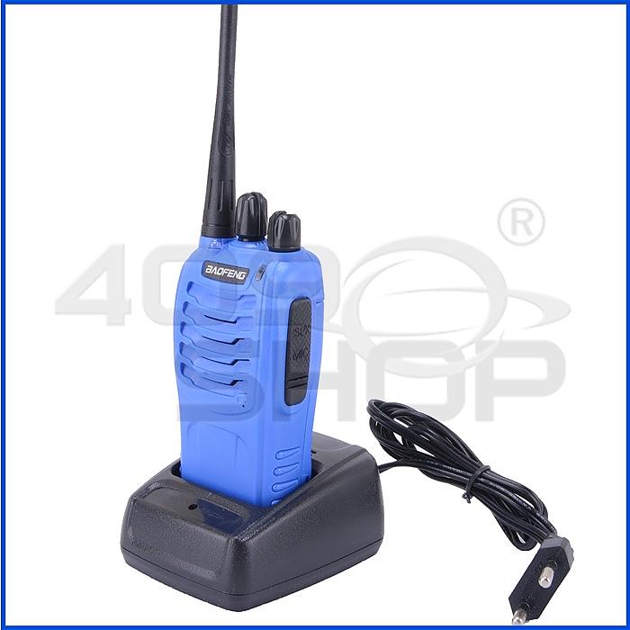 2 véritables talkies-walkies ENFANTS BAOFENG longue portée 3 km UHF coloris  BLEU CAMOUFLAGE - Talkies walkies (9678831)